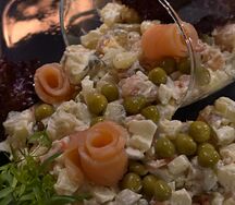 Оливье с сёмгой