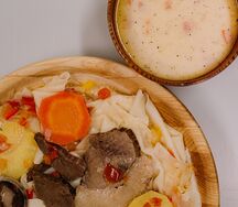 Бешбармак с бульоном