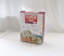 Пельмени свежемороженые с говядиной и курицей полуфабрикат