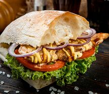 Чиабатта с курицей мини