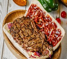 Чиабатта со стейком Рибай