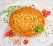 Пирог с курицей и грибами