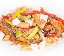 Wok пад тай с лососем