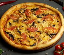 Пицца курица с грибами