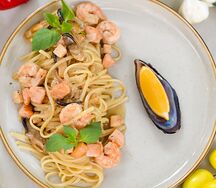 Лингвини с морепродуктами
