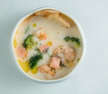 Сливочный суп с сёмгой