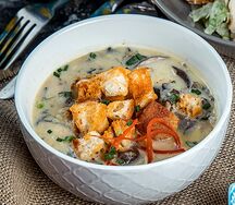 Сырный суп с грибами