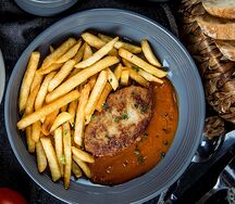 Котлета говяжья с гарниром