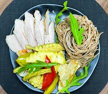 Лапша пп с индейкой и овощами