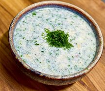 Окрошка с говядиной