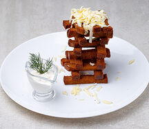 Гренки с чесночным соусом