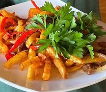 Фри с мясом