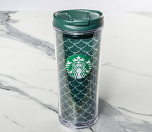 Тамблер пластиковый PATTERNED GREEN, 473 мл