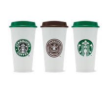Сет из 3 reusable стаканов с логотипами Starbucks