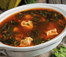 Пельмени с бульоном
