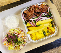 Картофель фри с рваной говядиной