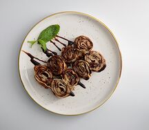 Блины с бананом и шоколадом