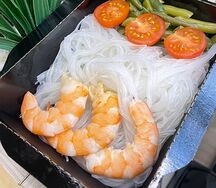 Фунчоза с креветками