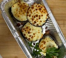 Жареные грибы под сыром сулугуни