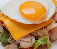 Крок мадам с пастрами из индейки