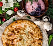 Осетинский пирог Курица-грибы