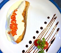 Семга жареная сливочном соусе 