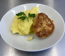 Куриная котлета с пюре