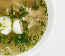 Суп куриный с зеленью