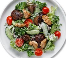 Салат с куриной печенью