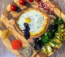 Хачапури с грибами и трюфельным маслом