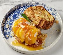Гренки Бриошь с персиком