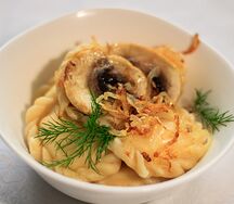 Вареники картофель с грибами