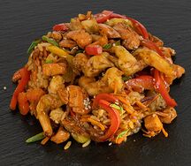 Wok рис с морепродуктами