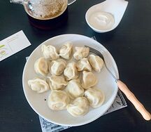 Пельмени с говядиной (жареные)
