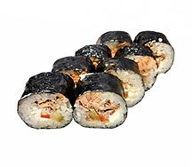 Ролл Блэк с горячим лососем