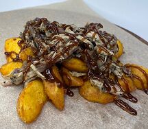 Рваная свинина с картофелем по-деревенски