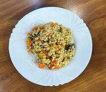 Перловка с овощами