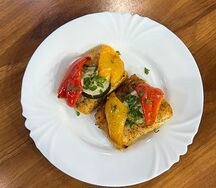 Судак с овощами