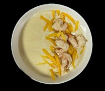 Сырный крем-суп с креветками