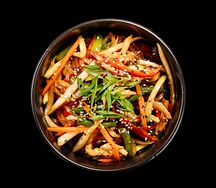 Харусаме с овощами и говядиной