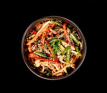 Соба с овощами и морепродуктами