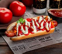 Хот-дог с говяжьей сосиской