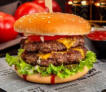 Бургер баранья котлета двойной