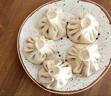 Хинкали с сыром косичка