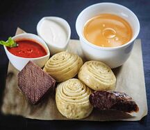 Хинкал аварский с сушеной колбасой