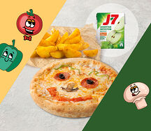 Сет Кидс с пиццей и закуской