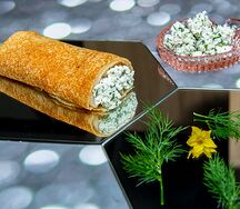 Блин с творогом и зеленью