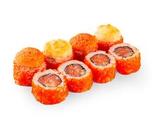 Ролл Нью-Йорк с лососем запеченный