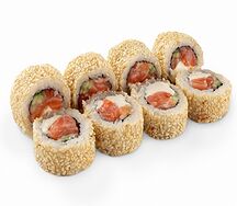 Ролл Норвежский в кунжуте с лососем