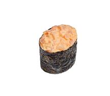 Нигири с окунем и ореховым соусом